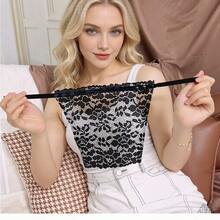 2pcs/Set Seamless Lace Camisole Bra, Invisible Strapless Sexy Crop Top For Daily Wear - Multicolor - View 12