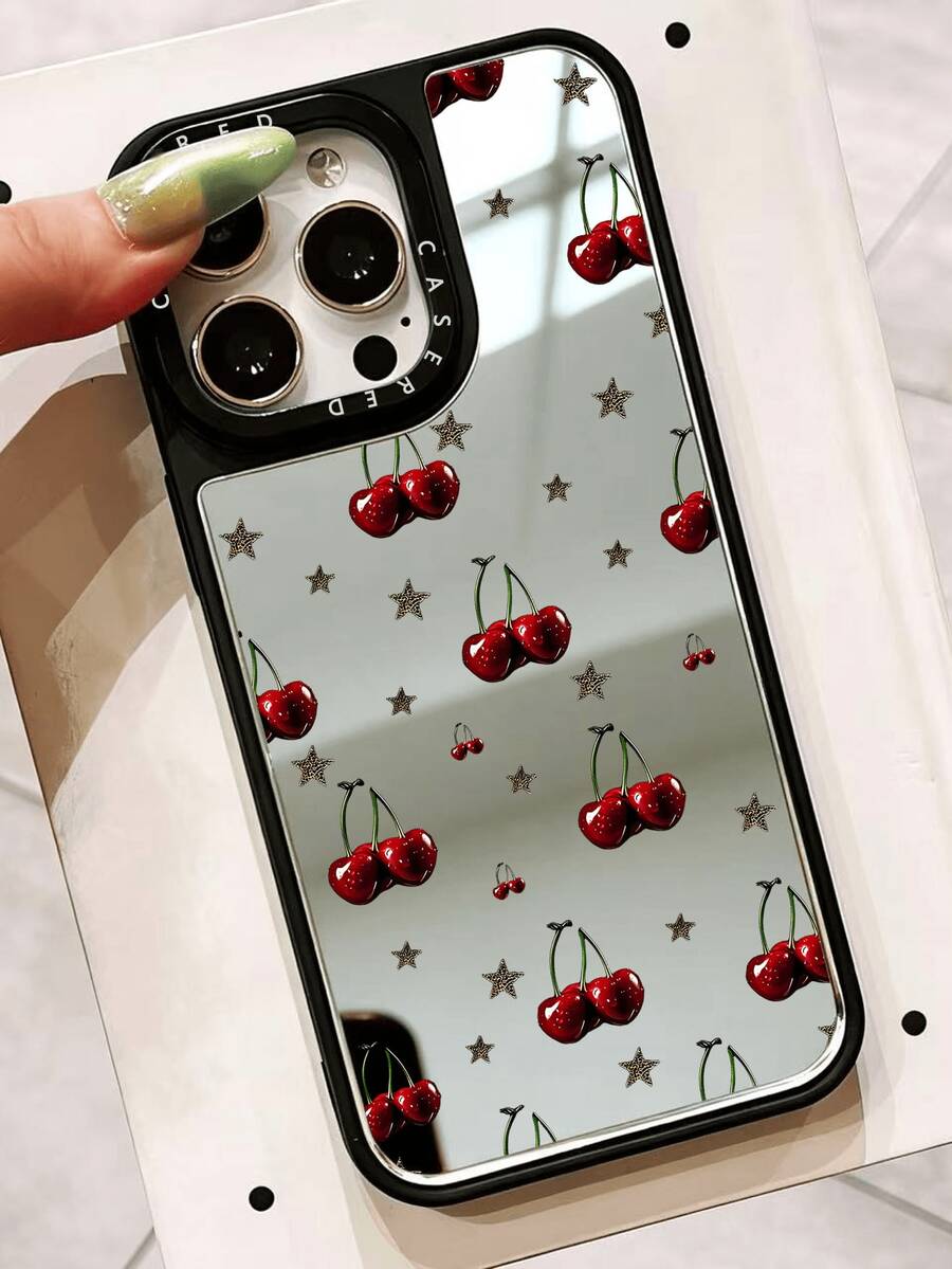 1 buah Cermin Rias Multifungsi Terlaris Baru dengan Motif Cherry, Leopard, dan Bintang, Kompatibel dengan iPhone 17 Pro Max/17 Pro/17/16 Pro Max/16 Pro/16/15 Pro Max/15 Pro/15 Plus/15/14 Pro Max/14 Pro/14 Plus/14/13 Pro Max/13 Pro/13/12 Pro/12/11/11 Pro Max/11 Pro XS XR X, Casing Pelindung Penuh, Cocok Sebagai Hadiah Ulang Tahun untuk Keluarga, Teman, Festival, Pacar Perempuan, Pacar Laki-laki atau untuk Penggunaan Pribadi - Hitam - View 1