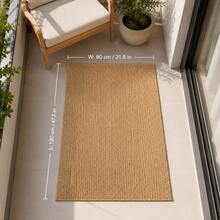 Coastal Villa Style Anti-Curl Technology Reversible Machine Washable Modern Textured Woven Outdoor Rug, Suitable For Backyard, Porch, Coastal Villa, With Porch Goose Shaped Decoration - A - View 14