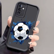 1個防震TPU足球主題手機殼，防滑保護套，適用於華為、榮耀、Galaxy S26、S26 Plus、S26 Ultra - 黑色 - 查看 1
