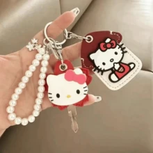 SANRIO Bộ 1 móc khóa/thẻ chìa khóa hoạt hình dễ thương, móc chìa khóa, hộp đựng thẻ ra vào, hộp đựng thẻ cộng đồng cảm biến chống nước, vỏ bảo vệ thang máy, thích hợp cho các dịp lễ, sinh nhật, kỷ niệm, lễ tình nhân, sử dụng hàng ngày, ví, mặt dây chuyền, trang trí ba lô, bộ phụ kiện thiết thực và đáng yêu, quà tặng tiệc tùng, bảo vệ chìa khóa. - Xem 11