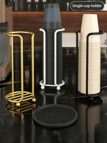 1pc Disposable Paper Cup Holder, Minimalist Paper Cup Rack, Multi-Functional Desktop Coffee/Tea Cup Storage Rack (Cups Not Included) - Multicolor - View 12