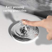 1Pc Flower-Shaped Toilet Button, Elegant Design. Easy To Press, Protects Long Nails, Simple To Install For Bathroom Use. - Flower-shaped Toilet Push Button - View 8