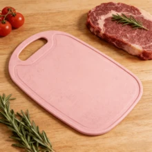 1/2pcs Pink Plastic Cutting Board With Built-In Handle, Lightweight Kitchen Chopping Board, Easy To Carry, Convenient For Daily Use, Hangable, Suitable For Preparing Fruits, Vegetables And Fast Food - View 4