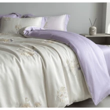 Ensembles de draps avec taies d'oreiller - Bleu étoilé - Voir 5