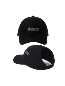 1pc Black Ponytail Baseball Cap With Zodiac Print, Women's Braiding Friendly Hat, Suitable For Daily Wear, Outdoor Sports, Girls Gathering, Summer Sun Protection - Black - View 11