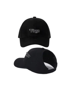 1pc Black Ponytail Baseball Cap With Zodiac Print, Women's Braiding Friendly Hat, Suitable For Daily Wear, Outdoor Sports, Girls Gathering, Summer Sun Protection - Black - View 20