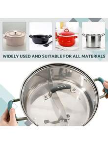 4/6-Piece Silicone Handle Covers For Cast Iron Frying Pans. Heat-Resistant And Non-Slip, Effectively Protecting The Pan Handle From Burns. Durable And Suitable For Everyday Kitchen Cooking. - View 4