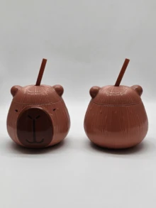 2/3/5件套水豚吸管杯及杯刷套装，可爱水豚造型，瞬间提升心情，让饮水成为一种享受。内置吸管，饮用方便；舒适圆润的杯身，适合各种日常场景，也是送给朋友和女友的绝佳创意礼物。配备创新可折叠刷头设计，可弯曲90°，轻松清洁杯底角落。 - 彩色 - 查看 5