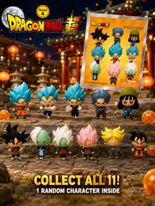 1pc Toei Animation Official Dragon Ball PVC Blind Box 3D Hanging Decoration Collectible, Anime Character Backpack Decor, Super Saiyan Blue Goku, Vegeta, Vegito, Future Trunks, Zamasu Gift - Multicolor - View 2