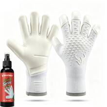 GKHMNEW Soccer Goalkeeper Gloves + 30ml Goalkeeper Grip Spray For Adult Professional Goalkeeping Glove With Strong Grip - Multicolor - View 1