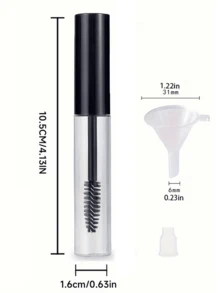 10ml Refillable Mascara Tube With Mini Funnel - Fragrance-Free, Travel-Friendly Makeup Accessory - Multicolor - View 11