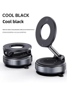 1pc New Magnetic Rotatable Vacuum Suction Car Phone Holder, Multifunctional Car Navigation Mount, High-Tech - H - View 6