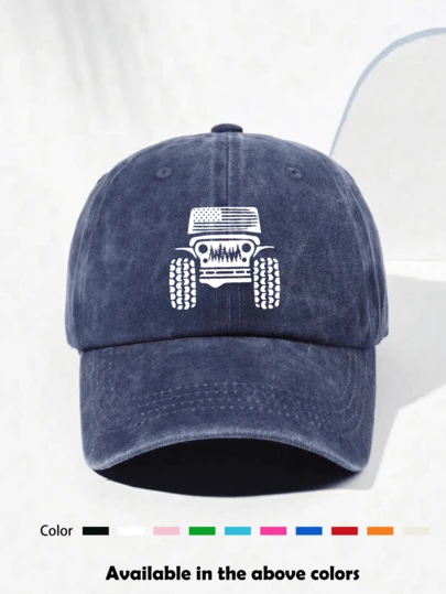 Mũ lưỡi trai unisex in họa tiết retro, kiểu dáng cũ kỹ, thích hợp cho các hoạt động hàng ngày, đi bộ đường dài, du lịch, câu cá, chống nắng.