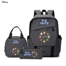 Disney Toy Story 3 PiecesBackpack Set - Grey "Friends Forever" Laptop Bag With Insulated Bag & Pencil Case Suitable For Office, Study And Travel - Color 1 - View 2