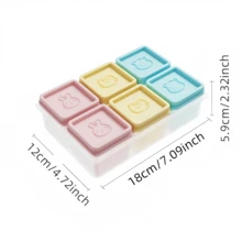 6pcs Silicone Airtight Food Storage Containers With Lids, Reusable Freezer Compartment Boxes For Homemade Food, Snacks, Nuts, Candies, Vegetables And Purees. Odorless, Microwave & Refrigerator - Multicolor - View 11