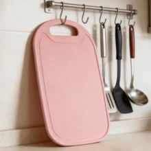 1/2pcs Pink Plastic Cutting Board With Built-In Handle, Lightweight Kitchen Chopping Board, Easy To Carry, Convenient For Daily Use, Hangable, Suitable For Preparing Fruits, Vegetables And Fast Food - View 10