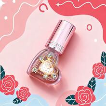 Flacon de parfum en forme de cœur - Flacon vaporisateur portable réutilisable, conçu avec un joyau d'amour, disponible en rose, violet, rouge, taille voyage, décanteur de parfum mini compact portable, idéal pour les cadeaux de fête - Multicolore - Voir 1
