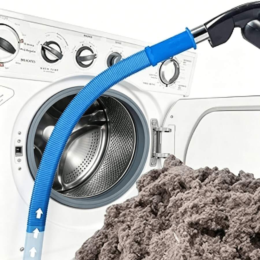 Universal Dryer Vent Cleaner Hose, Ultra-Slim 0.4" Inner Diameter & 0.73" Outer Diameter, Elastic Stretch Connector No Adapters Needed, Deep Lint & Debris Removal, Fire Safety Protection For Home, Multi-Purpose Cleaning Tool For Behind Appliances, Furniture Gaps & Sofa Cushions, Reusable Durable Material, Quick Operation No Professional Skills, Budget-Friendly Home Maintenance Essential - 查看 1