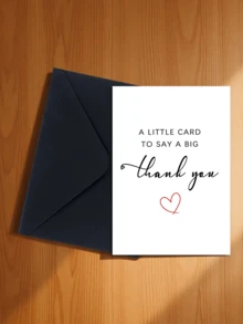 1pc Universal Thank You Card With White Envelope - "Simple Words, Endless Gratitude" | 4.7*6.7 Inches | Suitable For Family/Colleagues/Teachers/Friends, Minimalist Practical Design, Appropriate Size - A - View 16