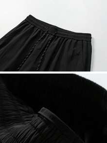 Modcrash Men's Outdoor Utility Sports Casual Loose Straight Leg Pants, Street Hip Hop Multi-Pocket Functional Trousers - Black - View 5