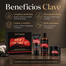 EAST MOON Set De Higiene Y Cuidado De La Piel Para Hombre, Limpia Profundamente Los Poros, Elimina Grasa E Impurezas, Refresca La Piel, Equilibra Agua Y Grasa, Alivia La Sequedad Y Tensión, Calma La Piel Cansada, Mantiene La Piel Fresca Todo El Día, Excelente Opción Para Regalo Del Día Del Padre, Regalos Festivos - Limpiador + crema facial + gel de ducha - Ver 4