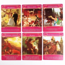 Spanish Language Romance Angels Oracle Cards Board Game For Beginners, Women Table Games - Red - View 10