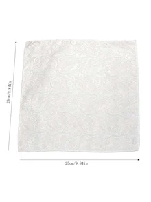 5pcs Gift Box Set Paisley Pattern Elegant Polyester Business Formal Party Wedding Luxury Men's Suit Pocket Square, Suitable For All Seasons - Multicolor - View 3