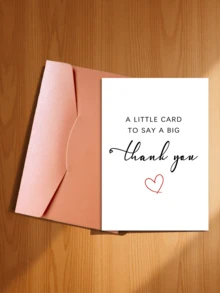 1pc Universal Thank You Card With White Envelope - "Simple Words, Endless Gratitude" | 4.7*6.7 Inches | Suitable For Family/Colleagues/Teachers/Friends, Minimalist Practical Design, Appropriate Size - A - View 17