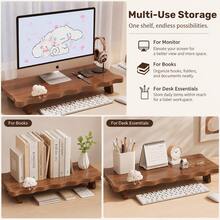 1 pieza Soporte de monitor ajustable, organizador de escritorio rectangular pintado, soporte multifuncional para pantalla de computadora y estante de almacenamiento de artículos de oficina - Conjuntos - Ver 6