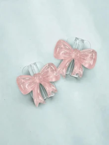 2pcs Pink Bowknot Universal Type-C Cable Protector, Cute Plastic Butterfly Decor, Phone Cable Guard, Wire Organizer, Device Cable Protector, Gift For Her, Travel Tech Accessory, Christmas Gift, Kawaii - Square - View 7