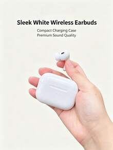 Tai nghe không dây True Wireless - Tương thích với thiết bị Apple và Android, tích hợp micro, chống mồ hôi, thời gian phát nhạc lên đến 24 giờ - Màu trắng, Tai nghe > Không dây, Tai nghe không dây True Wireless, Tai nghe - Xem 1