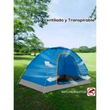 Tiendas casa campaña Lawuto 3 personas tejido poliester color azul claro - Azul - Ver 1