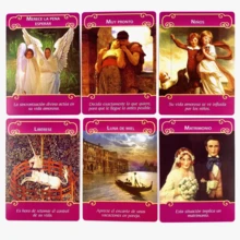 Spanish Language Romance Angels Oracle Cards Board Game For Beginners, Women Table Games - Red - View 9