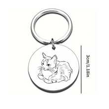 Etiqueta de identificación para mascotas de acero inoxidable, diseño minimalista y duradero, accesorio versátil para collar de mascotas, colgante compacto y portátil, adecuado para gatos y perros de todos los tamaños - Multicolor - View 8