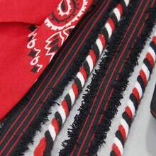 1pc Waist Chain, Scarf Hanging Chain, Pants Chain Accessory, Resin Peanut Flower, Acrylic Hanging Rope Ins Versatile Dual-Color Waist Flower Scarf, Metal Double-Layer Chain Set, Jeans Pants Accessory, Pants Chainrave Festival Outfit - Red - View 2