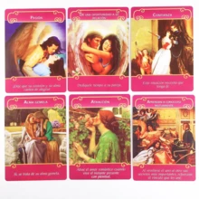 Spanish Language Romance Angels Oracle Cards Board Game For Beginners, Women Table Games - Red - View 8
