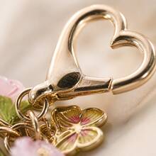 1Pc Cute Pink Flower & Butterfly Keychain Sweet Heart Lobster Clasp Bag Charm - Multicolor - View 5