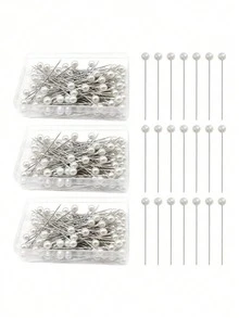 300個/200個/100個金屬色裝飾釘附塑膠盒，情人節、定位珠針縫製用，DIY手工藝裝飾（隨機發貨盒），母親節、萬聖節、聖誕節裝飾 - 多色 - 查看 8