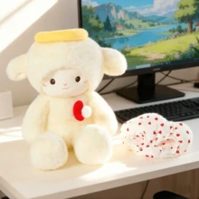 33cm/12.99英吋可愛小羊絨毛娃娃,療癒風娃娃,蓬鬆柔軟,適合裝飾床鋪或沙發,節日、主題派對或聚會的理想裝飾,也是兒童生日或慶祝活動的完美禮物 - 彩色 - 查看 5