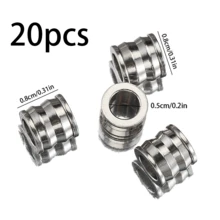 20 hạt đệm lỗ lớn bằng thép không gỉ mạ vàng, thích hợp để tự làm trang sức, vòng cổ, vòng tay, phụ kiện xâu hạt. - hạt thép không gỉ - Xem 9