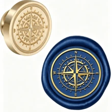 1pc Detachable Round Brass Wax Seal Stamp Head, No Handle, Suitable For Decoration, Greeting Cards, Envelopes, Wine Bottle Seals, Notebooks, Perfume Bottles - Single Piece - View 23