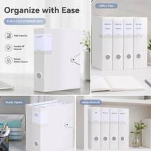 4个/套 A4 文件盒，PP塑料文件整理盒，大容量办公用品文件盒 - 套裝 - 查看 4