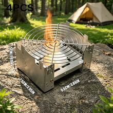 Stove Folding Emergency Camping Stove With Pot Support Rack, Ultra Lightweight & Easy To Use - A - View 6