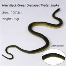 Prop Snake Fake Large Black Snake, Scary Prank, Soft Rubber Snake Toy, Reusable, Ideal For Birthday, Easter, Holiday Gifts - Multicolor - View 8
