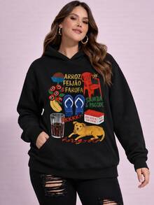 Women's Plus Size Plain Crew Neck T-Shirt, , Oversized, Brazilian Style. - Áo nỉ - Xem 1