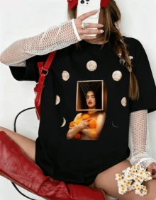Oversized T-Shirt - RosalíIa "El Mal Querer" Filip Custic Art Shirt Black - 黑色 - 查看 10