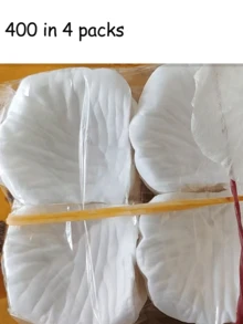 100-500片仿真白玫瑰花瓣 - 逼真婚礼情人节装饰,塑料玫瑰花瓣纸屑,适用于婚礼通道、求婚背景 - 经济实惠的派对装饰 - 多色 - 查看 15