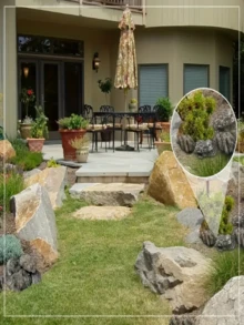 1pc Creative Realistic Stone Key Storage Box, Best Choice For Spare Key Storage, Perfect Combination Of Natural And Beautiful Decoration, Suitable For Lawn Garden Micro Landscape Yard Decoration, Potted Plant Micro Landscape Decoration - View 2