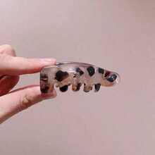 1 pieza Pinza para el cabello de mujer antideslizante con estampado de leopardo ovalado vintage en ámbar y negro, adecuada para coleta, moño y peinados rizados, accesorio de moda para la playa, vacaciones y viajes - multicolor - Ver 10